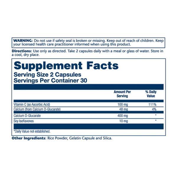 D-глюкарат кальция, Calcium D-Glucarate 400mg - 60 caps 2023-10-2398 фото