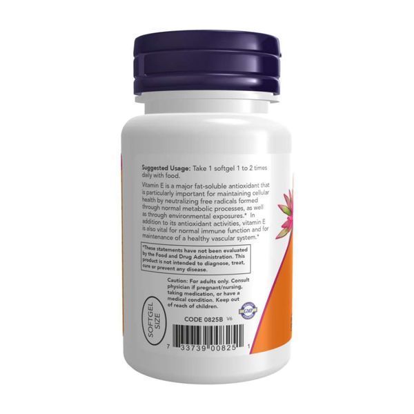 Витамин E (D-альфа-токоферол), Vitamin E-200 D-Alpha Tocopheryl - 100 softgels 2023-10-3091 фото
