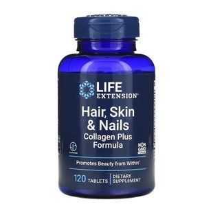 Комплекс для волос, кожи и ногтей с коллагеном, Hair, Skin & Nails Collagen Plus Formula - 120 tabs 2022-10-1975 фото