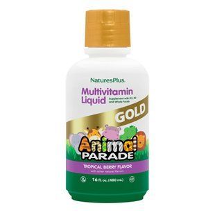 Детские жидкие мультивитамины, Animal Parade Gold Multivitamin Liquid - 480 ml Tropical Berry 2023-10-6472 фото