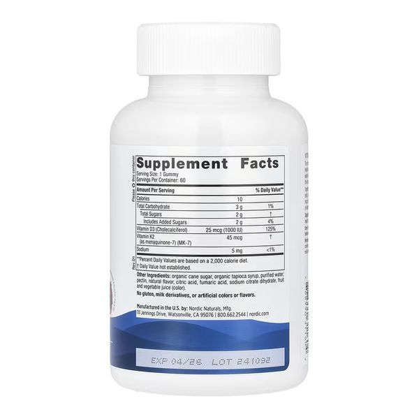 Vitamin D3 + K2 - 60 gummies 2023-10-7856 фото