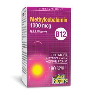 Витамин B12 Метилкобаламин, B12 Methylcobalamin 1000 mcg - 180 tabs 2023-10-3807 фото