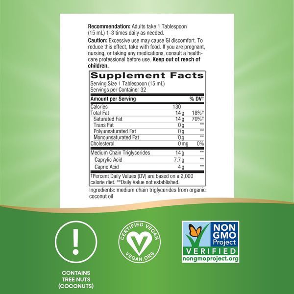 Органічна олія, 100% Organic MCT Oil - 16 oz 2022-10-1088 фото