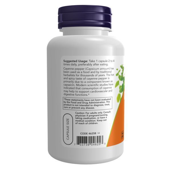 Кайенский перець, Cayenne 500mg - 250 vcaps 2022-10-2637 фото