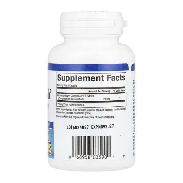 Экстракт корицы, WellBetX CinnamonRich 150mg - 60 caps 2023-10-7616 фото