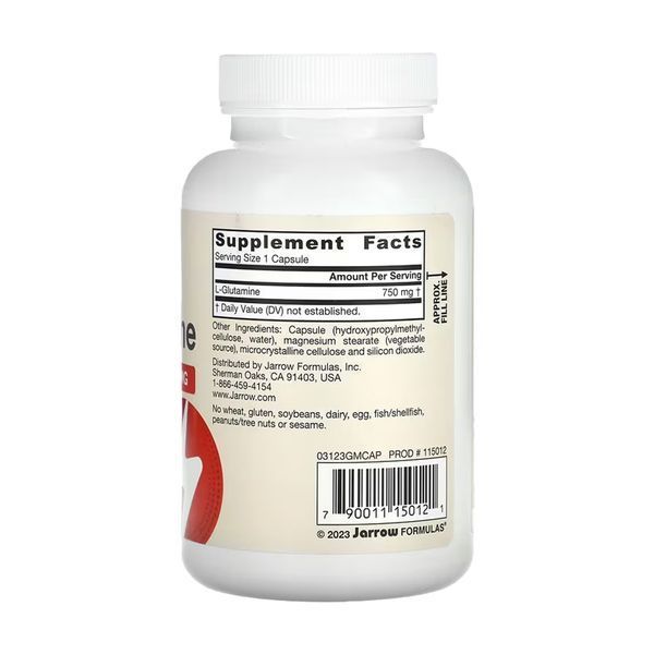 Л Глютамин, L-Glutamine 750mg- 120 caps 2023-10-5573 фото