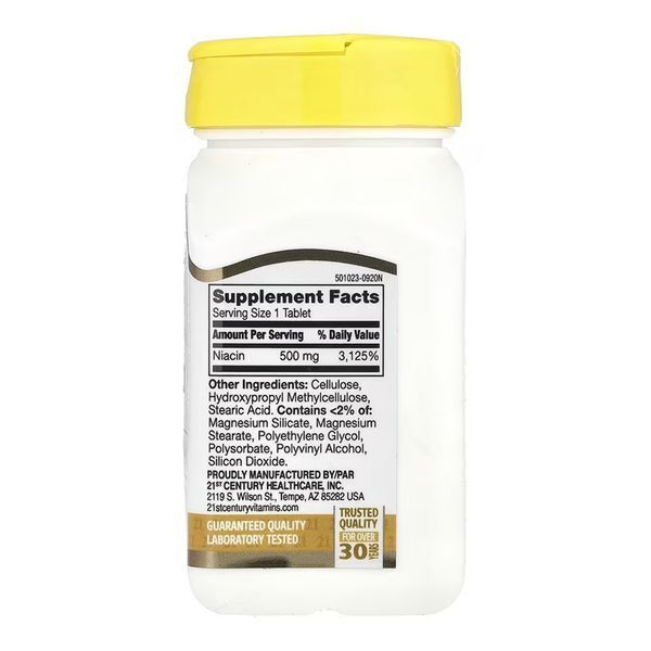 Ниацин, Niacin 500 mg - 100 tabs 2023-10-7099 фото