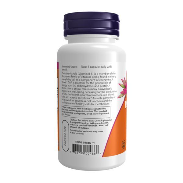 Пантотенова кислота, Pantothenic Acid 500 mg - 250 vcaps 2023-10-2514 фото