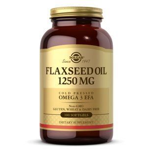 Льняное масло, Flaxseed Oil 1250 mg - 100 softgels 2022-10-2997 фото