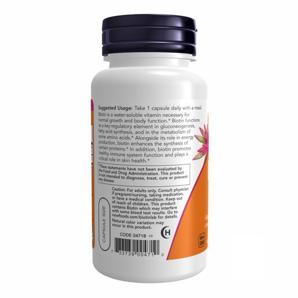 Біотин, BIOTIN 5000mcg - 60 vcaps 2022-10-0566 фото