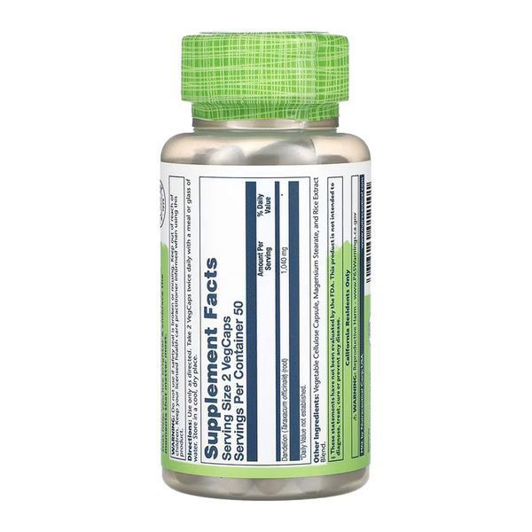 Корень Одуванчика, Dandelion Root 520mg - 100 vcaps 2023-10-6717 фото