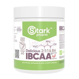 Комплекс аминокислот с витамином В-6, Stark IBCAA 2-1-1/Vit B6 - 250g Grapefruit 100-30-2997082-20 фото