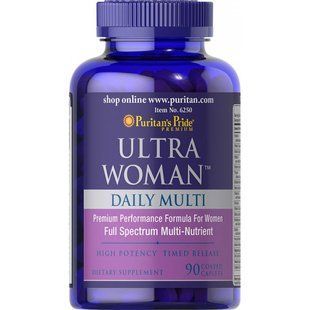 Мультивітаміни для жінок, Ultra Woman&trade; Daily Multi Timed Release - 90caps 100-20-6461110-20 фото