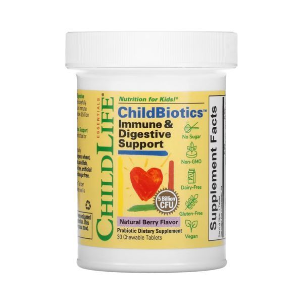 Пробіотики для дітей, ChildBiotics Immune Digestive Support - 30 chewables 2023-10-3464 фото