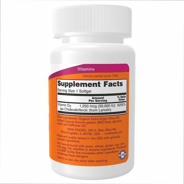 Витамин Д3, Vitamin D-3 50,000 IU - 50 softgels 2022-10-0913 фото