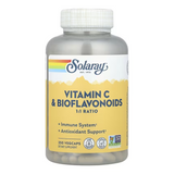 Вітамін C з біофлавоноїдами, Solaray Vitamin C & Bioflavonoids 1:1 500 мг - 250 веганських капсул 2023-10-7412 фото