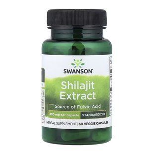 Экстракт мумие (Шиладжит), Shilajit Extract Standardized 400 mg - 60 vcaps 2023-10-7889 фото