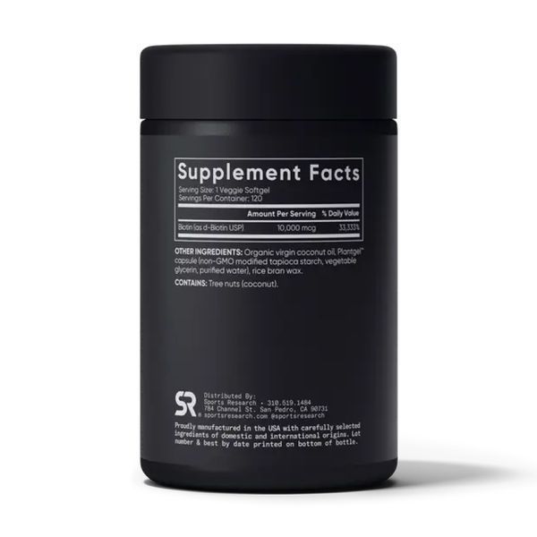 Биотин, Biotin 10,000mcg - 120 veg softgels 2023-10-3447 фото