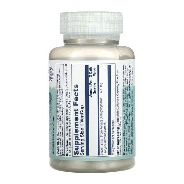 Экстракт Глюкоманнана, Glucomannan Rhizome Extract 600mg - 100 vcaps 2023-10-6720 фото