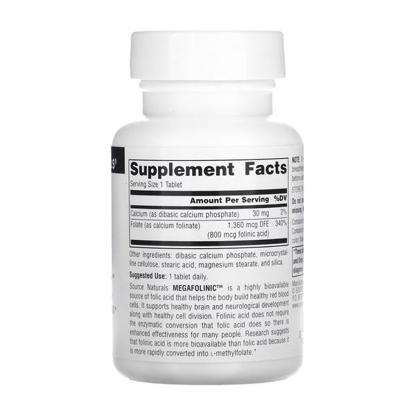 Фолиновая кислота, MegaFolinic&trade; 800mcg - 120 tabs 2023-10-2700 фото