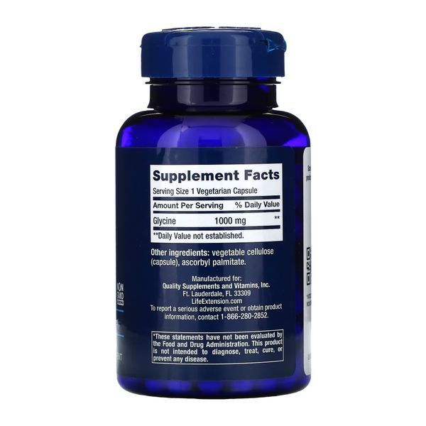 Глицин, Glycine 1000 mg - 100 vcaps 2022-10-1901 фото