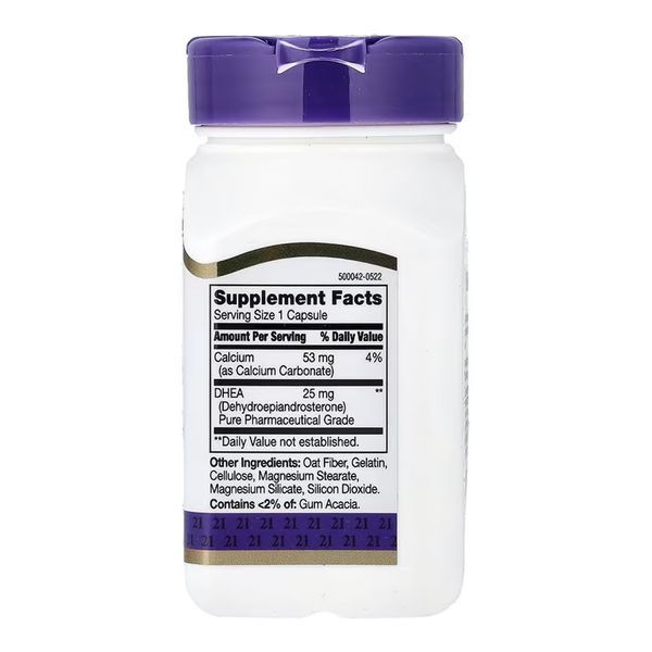 ДГЕА, DHEA 25 mg - 90 caps 100-80-7723007-20 фото