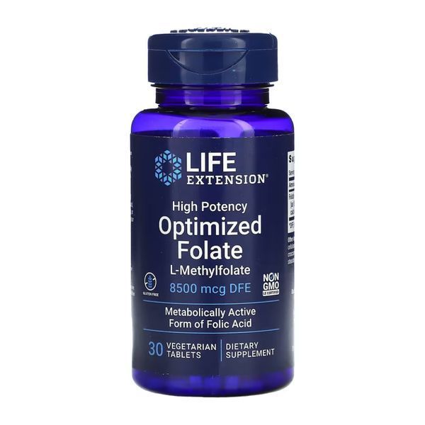 Оптимізований фолат, High Potency Optimized Folate 8500 mcg DFE - 30 tabs 2023-10-5135 фото Оптимізований фолат, High Potency Optimized Folate 8500 mcg DFE - 30 tabs 2023-10-5135 фото