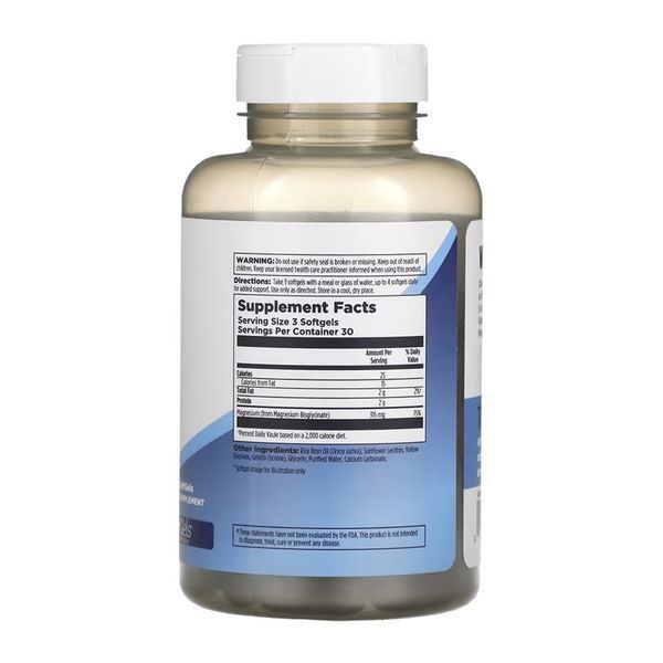 Магний Глицинат, Magnesium Glycinate - 90 softgels 2023-10-7019 фото