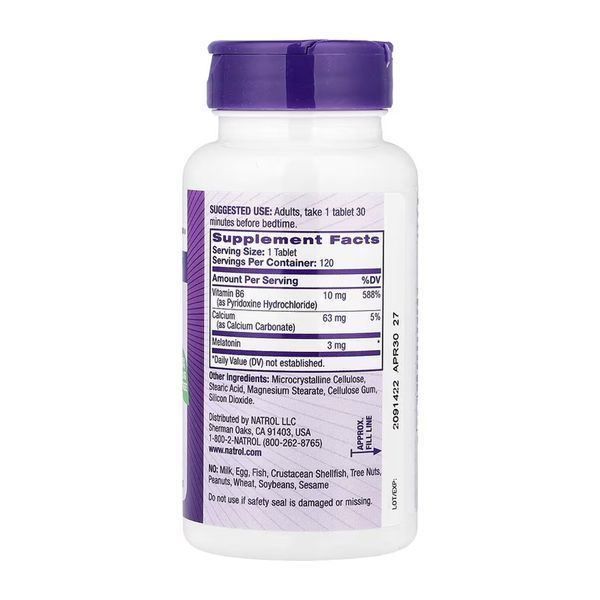 Melatonin 3mg - 120 tabs 2023-10-6238 фото