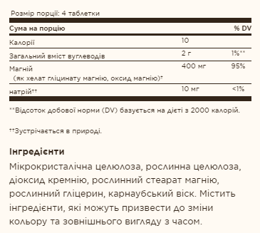 Хелатный Магний, Chelated Magnesium - 250 tabs 2022-10-1519 фото