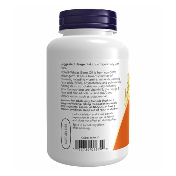 Масло ростков пшеницы, Wheat Germ Oil 1130mg - 100 sgels 2022-10-2387 фото
