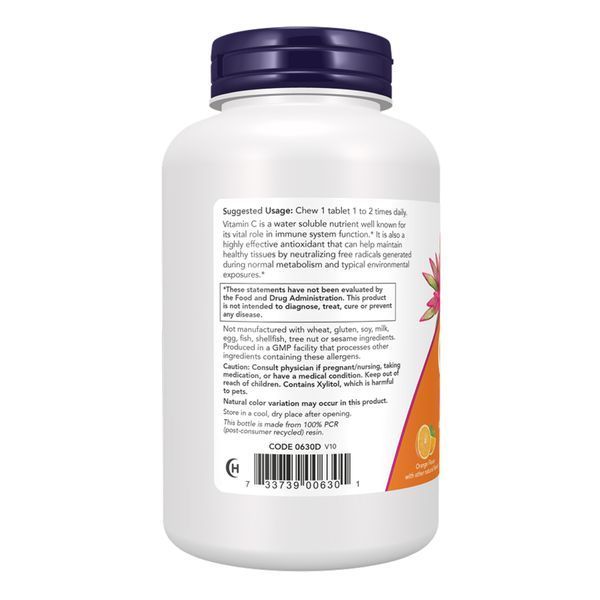 Витамин С(жевательный), C-500 Chew Orange - 100 tabs 2022-10-0009 фото