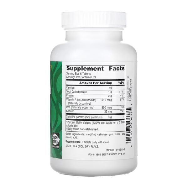 Спирулина, Spirulina 500mg - 100 tabs 2023-10-4613 фото