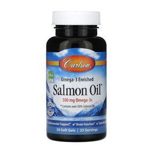 Масло норвежского лосося, Salmon Oil - 50 softgels 2023-10-4559 фото