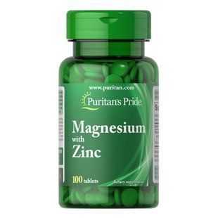 Магній з Цинком, Magnesium with Zinc - 100 tabs 100-55-3617366-20 фото