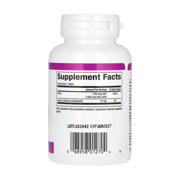 Фолієва кислота, Folic Acid 1mg - 90 tabs 2023-10-5741 фото