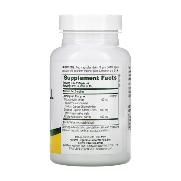Хлорофіл високої концентрації, Chlorophyll 600mg - 90 vcaps 2023-10-3226 фото