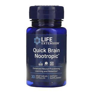 Быстрый мозг Ноотропный комплекс Life Extension (Quick Brain Nootropic) &ndash; 30 вегетарианских капсул (До 01.27) 2024-11-0507 фото