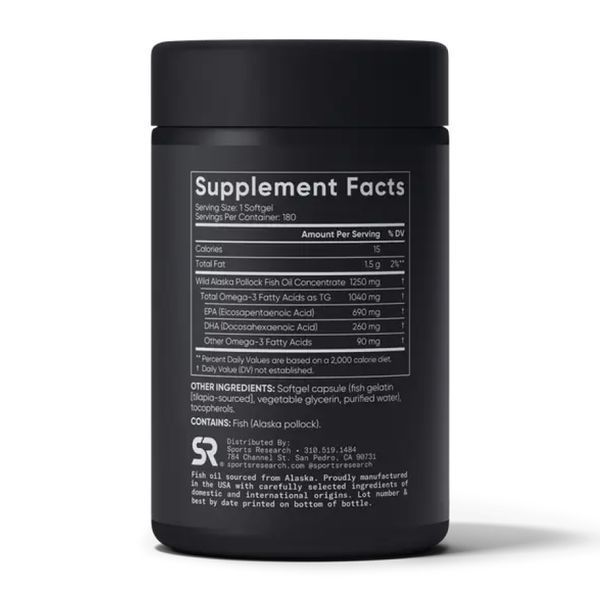Омега 3, Omega-3 Fish Oil Alaska 1250mg - 180 softgels 2023-10-4008 фото