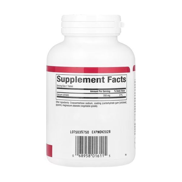 Кальций цитрат, Calcium Citrate 350mg - 90 tabs 2023-10-5742 фото