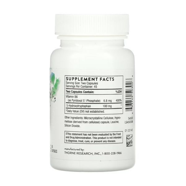 Екстракт 5-гідрокситриптофану, 5-Hydroxytryptophan - 90 caps 2023-10-3590 фото