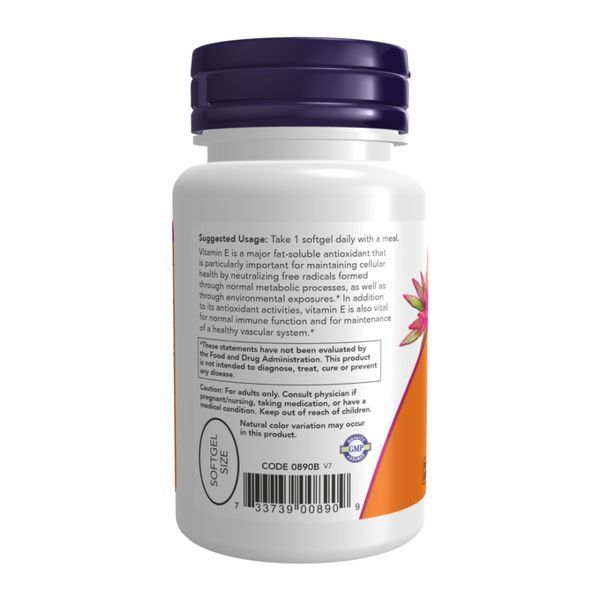 Витамин E, Vitamin E-400 With Mixed Tocopherols - 50 softgels 100-13-7885052-20 фото