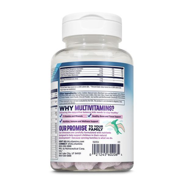 Мультивітаміни для діток, MultiSaurus - 60 chewable Mixed Berry 2023-10-2162 фото