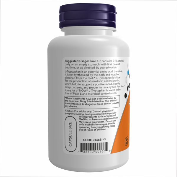 Л Триптофан, L-Tryptophan 500mg - 120 vcaps 2022-10-0656 фото
