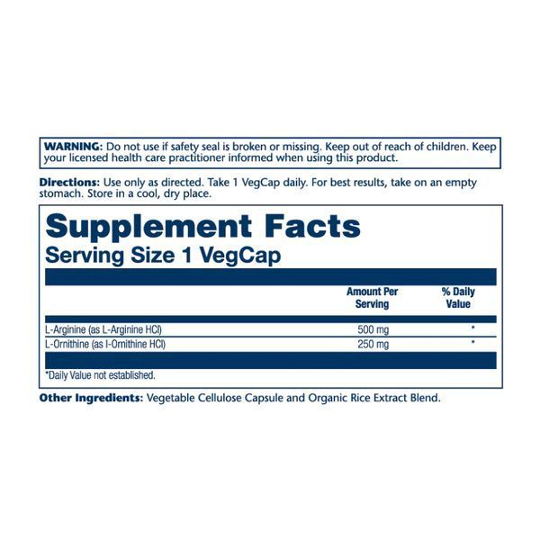 L-аргінін 750мг Solaray (L-Arginine L-Ornithine) &mdash; 50 веганських капсул, для сили та тренувань 2022-10-1790 фото