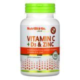 Комплекс витаминов и минералов, Vitamin C+D3 & Zinc - 100 caps 2022-10-3008 фото