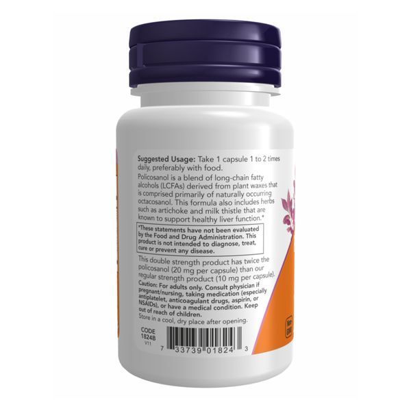 Полікосанол, Policosanol 20mg Plus - 90 vcaps 2022-10-2384 фото