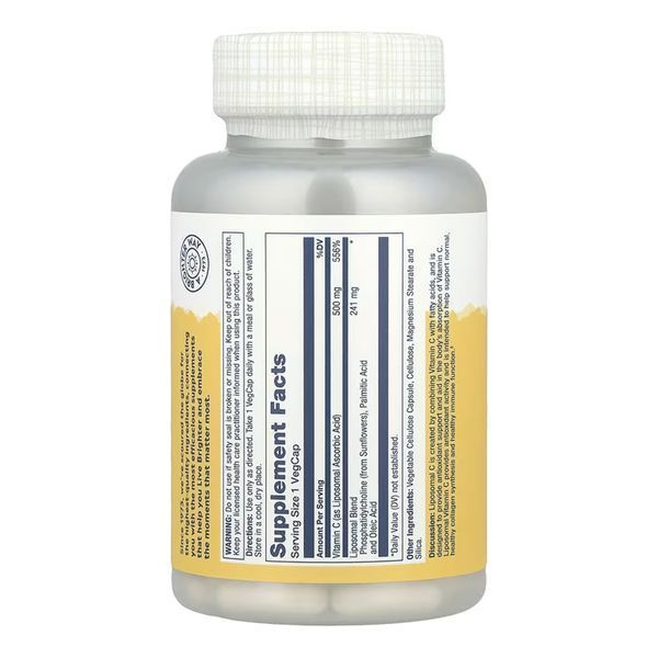 Liposomal Vitamin C 500mg - 100 vcaps 2023-10-6787 фото