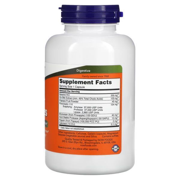Пищеварительные ферменты NOW Foods Super Enzyme &mdash; 180 капсул | ⏳ Срок годности до 11.2026 2024-11-0547 фото