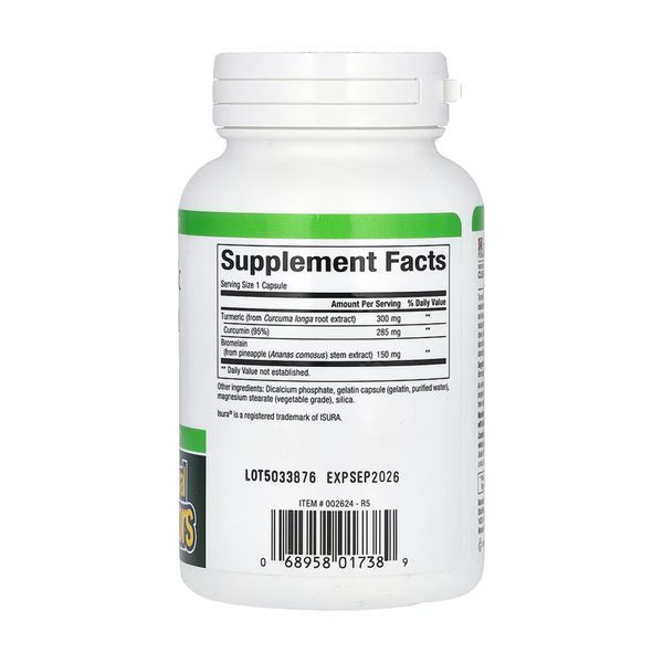 Комплекс с куркумой и бромелаином, Turmeric & Bromelain 450mg - 90 caps 2023-10-5744 фото